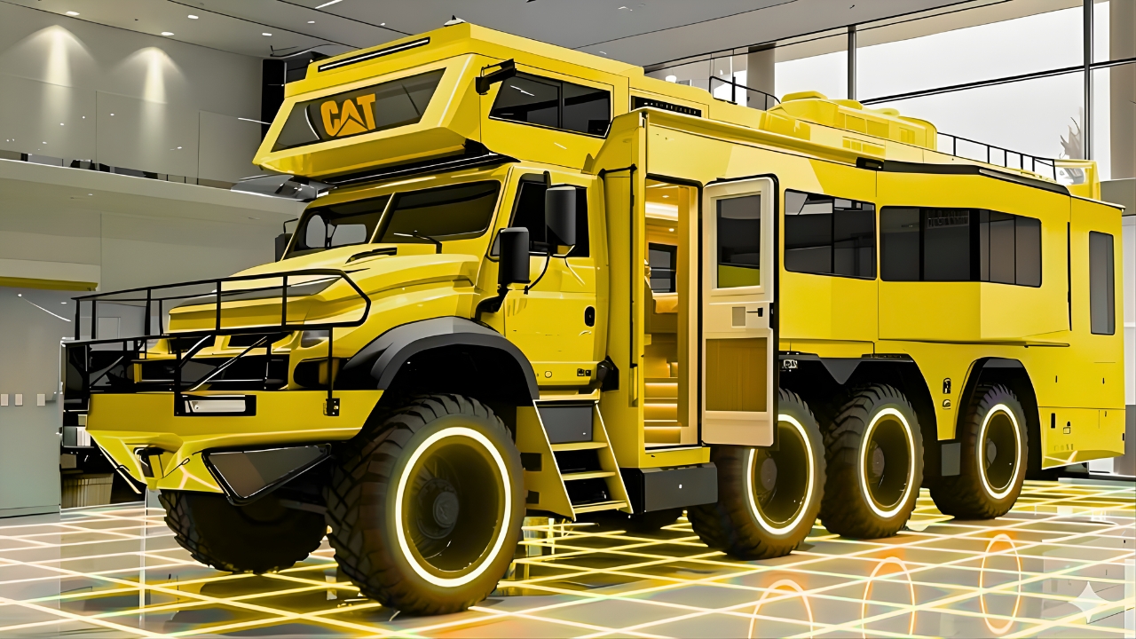 Caterpillar 8×8 Overland RV Revealed – Rugged Design, Comfort & Off-Road Capability
